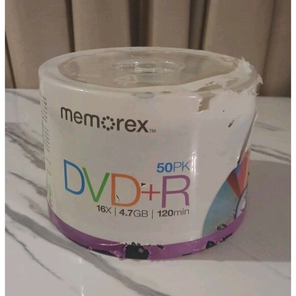 Memorex 50 Pack DVD+R 16X, 4.7GB, 120 Min. Recordable New - Picture 2 of 6
